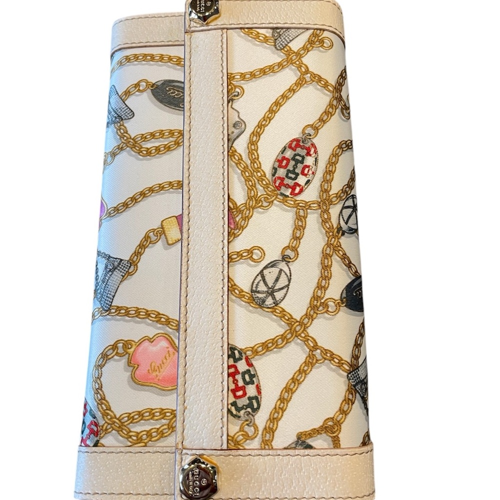 Gucci Satin Chains Print Wallet